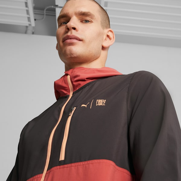 Campera de running First Mile para hombre, PUMA Black-Astro Red, large-ARG