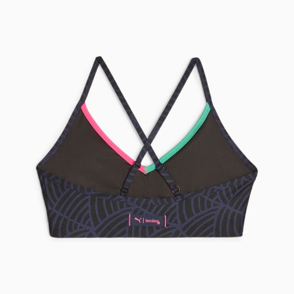 PUMA x lemlem Low Impact Training Bra Women, PUMA Navy-PUMA Black, large-ZAF