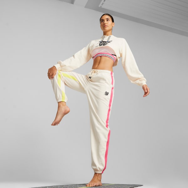 Pantalones de training PUMA x lemlem para mujer, Ghost Pepper, large-ARG