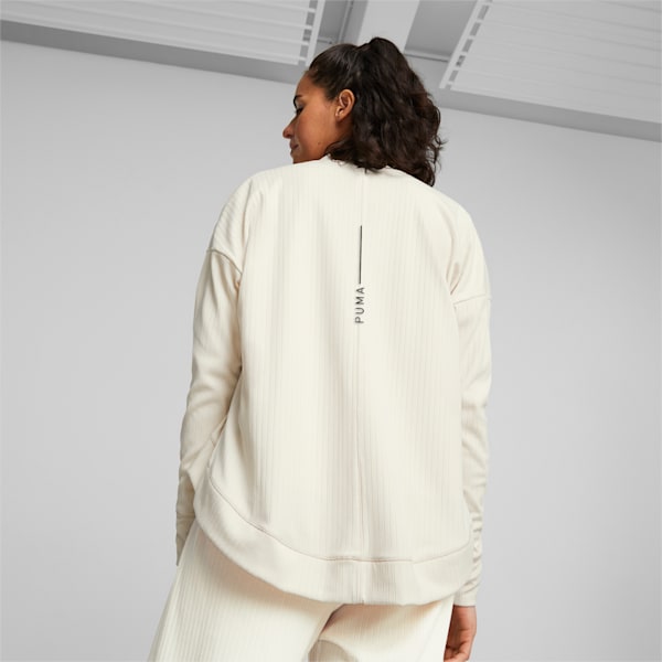 Studio Unwind Women's Long Training Cardigan, Alpine Snow, large-ZAF