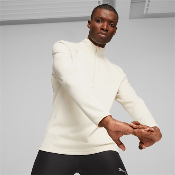 Pullover para correr RUN Microfleece Hombre, Alpine Snow, large-MEX