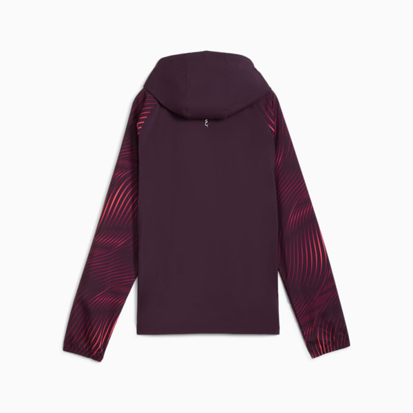 Campera de running para mujer Favourite Velocity, Midnight Plum-AOP, large-ARG