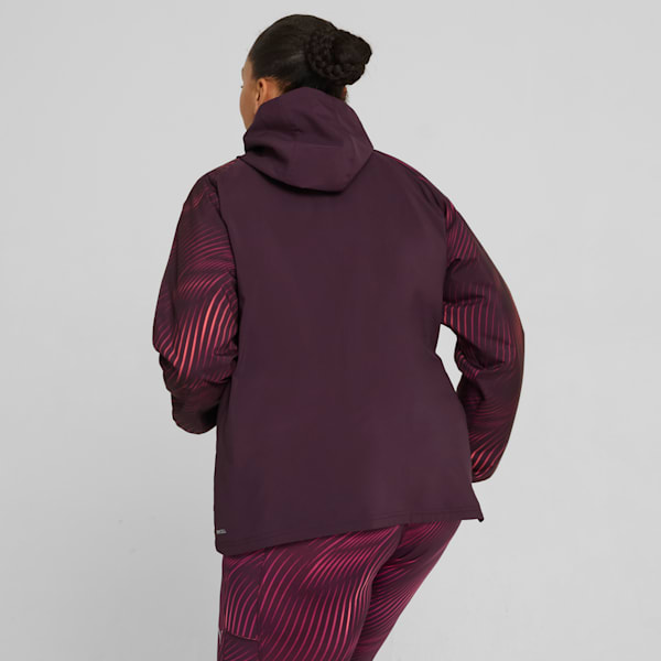 Campera de running para mujer Favourite Velocity, Midnight Plum-AOP, large-ARG