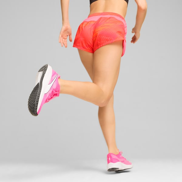 Shorts con estampado integral Run Favourite Velocity 7cm para mujer, Sunset Glow-Sun Stream, large-ARG