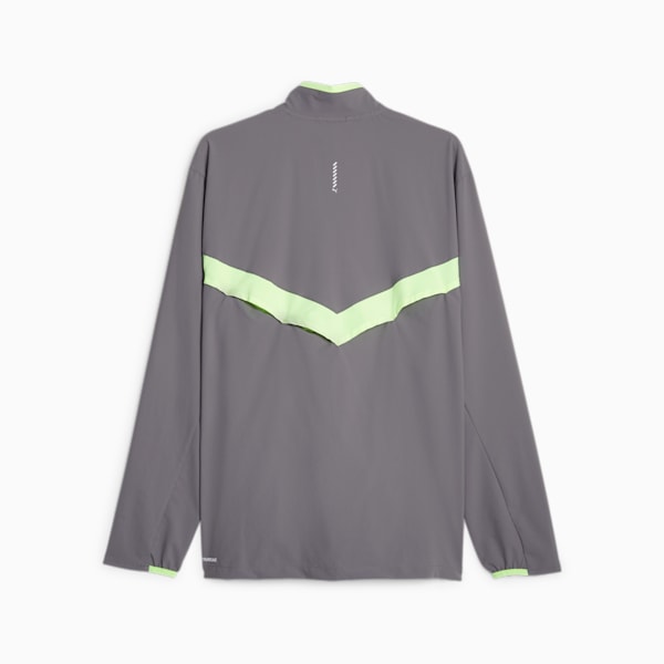 Campera de running Ultraweave para hombre, Cool Dark Gray-Speed Green, large-ARG