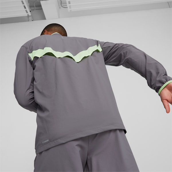 Campera de running Ultraweave para hombre, Cool Dark Gray-Speed Green, large-ARG