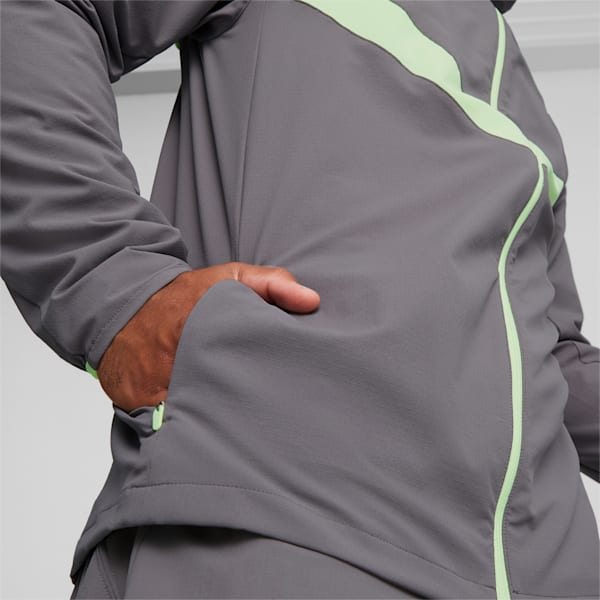 Campera de running Ultraweave para hombre, Cool Dark Gray-Speed Green, large-ARG