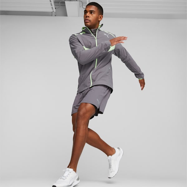 Campera de running Ultraweave para hombre, Cool Dark Gray-Speed Green, large-ARG
