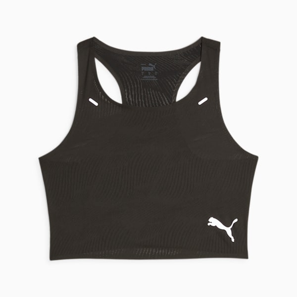 Ultraspun Running Crop Tank Top Women, PUMA Black, large-ZAF