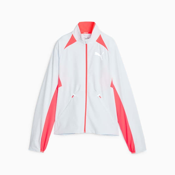 ULTRAWEAVE Women's Running Jacket, Icy Blue-Fire Orchid, large-ZAF