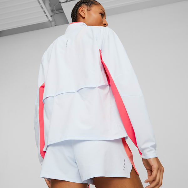 ULTRAWEAVE Women's Running Jacket, Icy Blue-Fire Orchid, large-ZAF