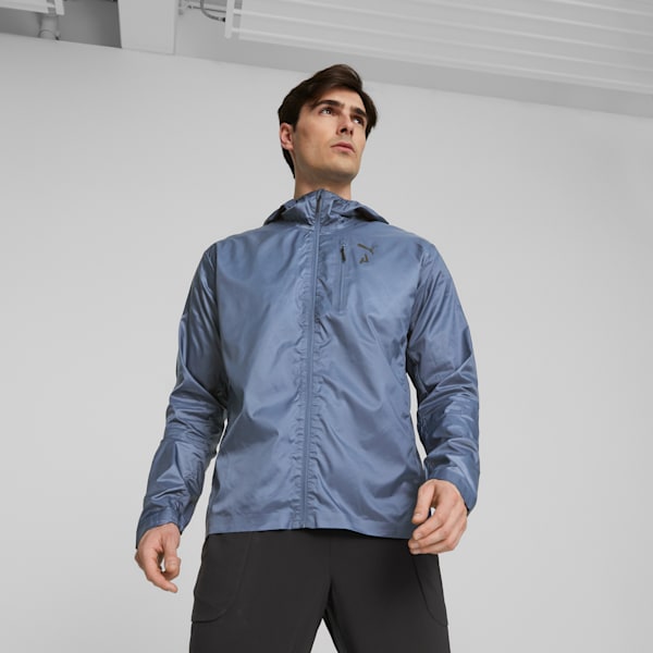 SEASONS Men's Lightweight Running Jacket, Inky Blue, large-ZAF