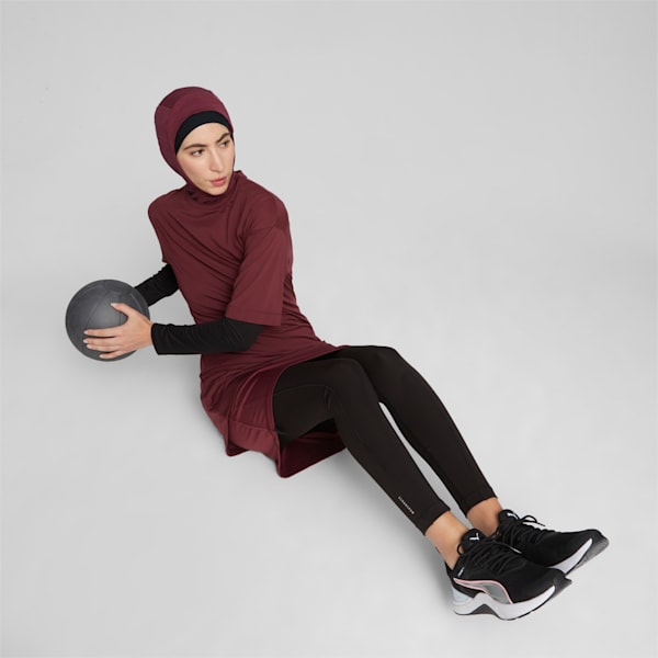 Modest Women's Oversized Training Tee, Dark Jasper, large-ZAF