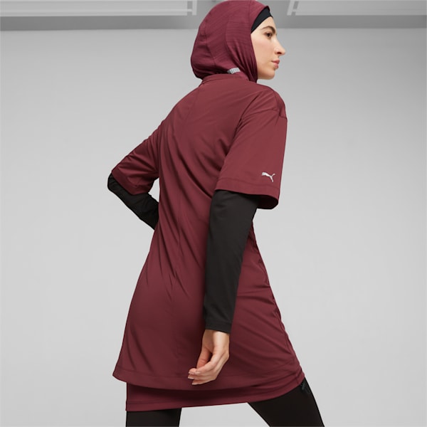 Modest Women's Oversized Training Tee, Dark Jasper, large-ZAF
