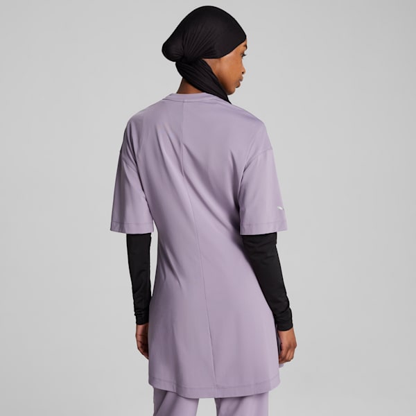 Modest Women's Oversized Training Tee, Pale Plum, large-ZAF