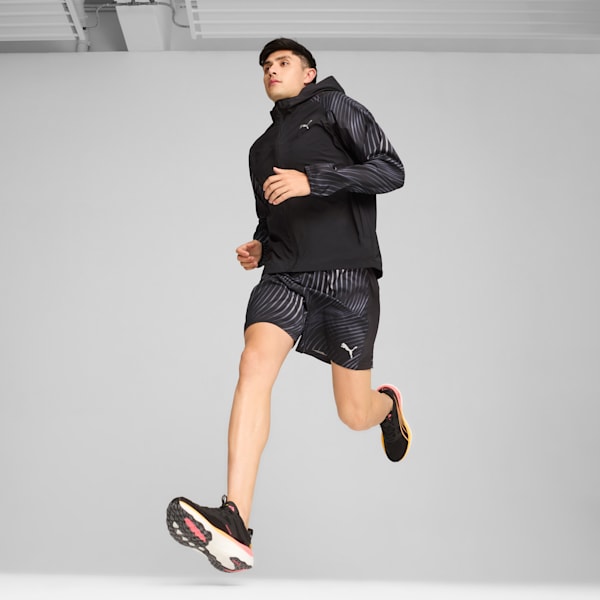 Run Favorite Men's Jacket, PUMA Black-AOP, large-ZAF