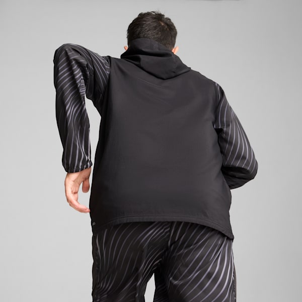 Run Favorite Men's Jacket, PUMA Black-AOP, large-ZAF