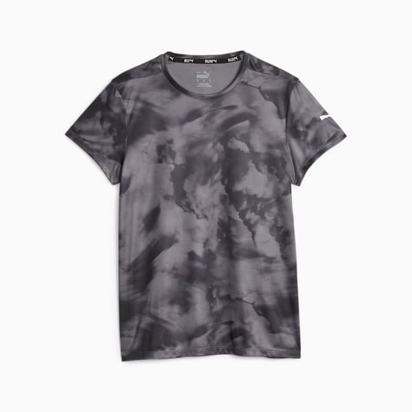 Remera para mujer Run Favorite, PUMA Black-AOP, large-ARG