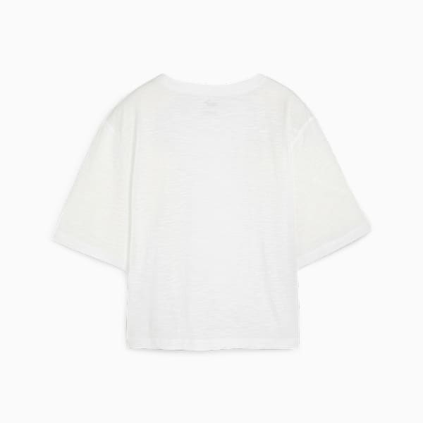 Camiseta estampada de entrenamiento para mujeres, PUMA White, large-MEX
