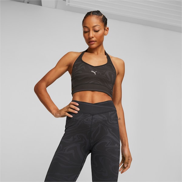 Top Formknit Seamless de bajo impacto, PUMA Black-Strong Gray, large-ARG