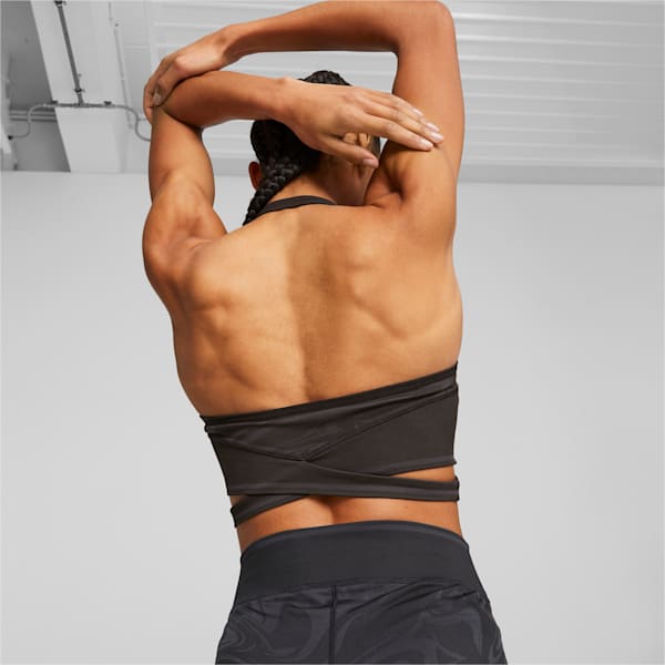 Top Formknit Seamless de bajo impacto, PUMA Black-Strong Gray, large-ARG