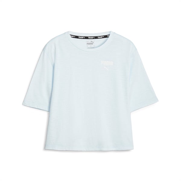 Top corto de training Boxy para mujer, Icy Blue, large-ARG