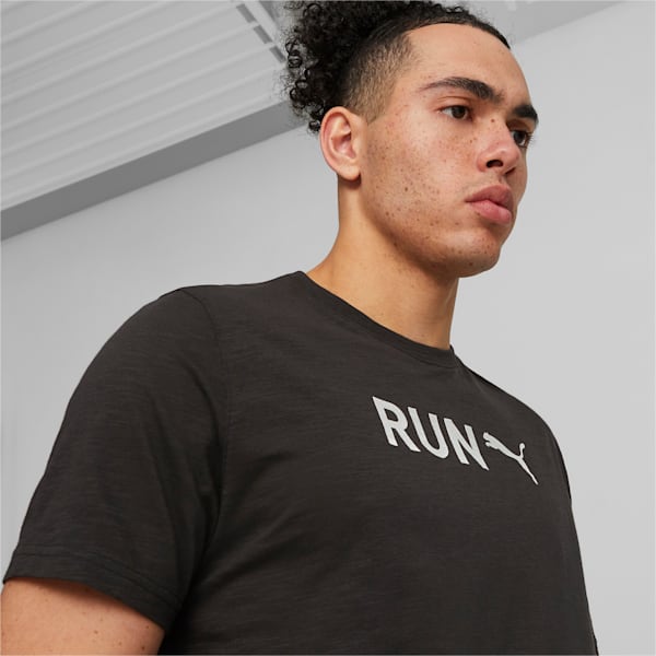 Remera para entrenar RUN PUMA para hombre, PUMA Black-Q3 Graphic, large-ARG