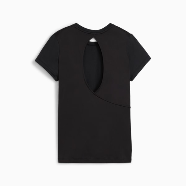 Playera de entrenamiento para mujer Studio Sheer Fashion, PUMA Black, large-MEX