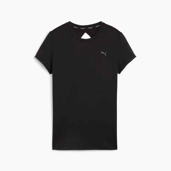 Playera de entrenamiento para mujer Studio Sheer Fashion, PUMA Black, large-MEX
