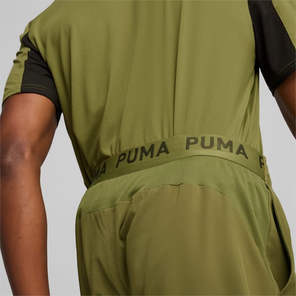 5" Men's Ultrabreathe Stretch Training Shorts, Olive Green, large-MEX
