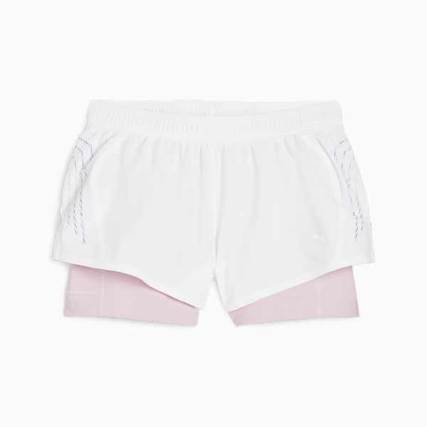 Shorts de running Run Velocity ULTRAWEAVE con estampado integral para mujer, PUMA White, large-ARG