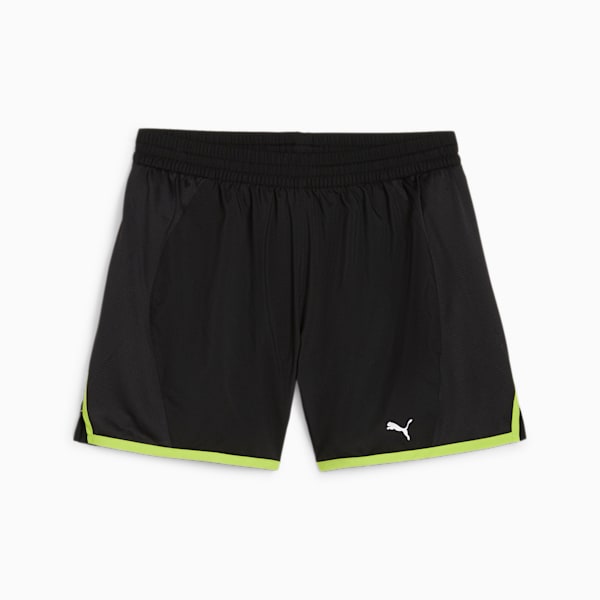 RUN FAV VELOCITY 5" Women's Running Shorts, PUMA Black-with lime pow, large-ZAF