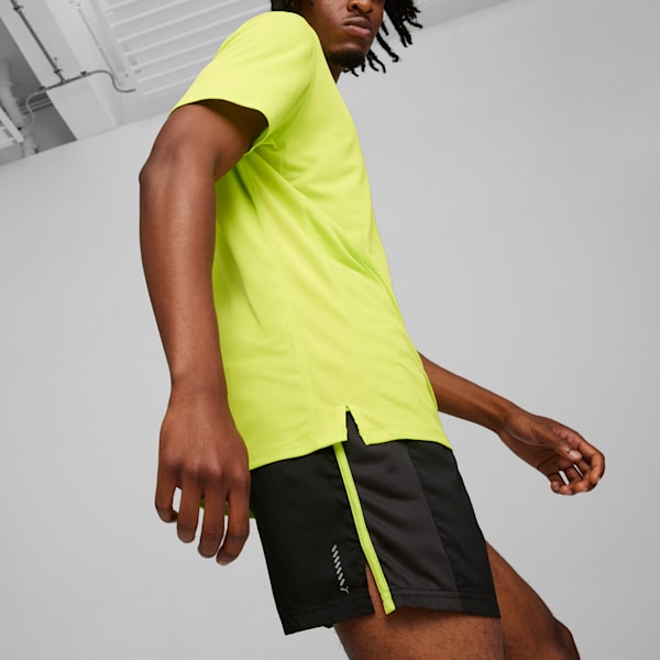 Shorts de hombre velocity 12,7 cms RUN FAVORITE, PUMA Black-Lime Pow, large-ARG