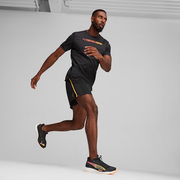 RUN FAVORITE VELOCITY Men's 5" Shorts, PUMA Black-Sun Stream, large-ZAF
