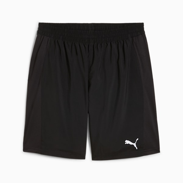 RUN FAV VELOCITY 7" Men's Running Shorts, PUMA Black-Sunset Glow, large-ZAF