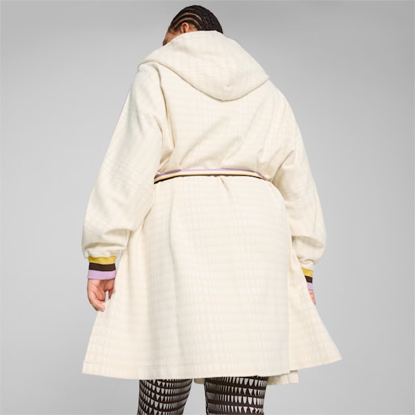 PUMA x lemlem Women's Anorak Coverup, Warm White-AOP, large-ZAF