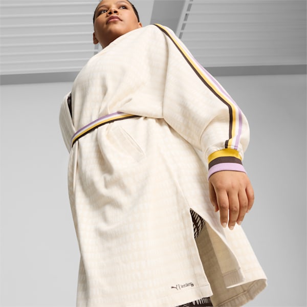 PUMA x lemlem Women's Anorak Coverup, Warm White-AOP, large-ZAF