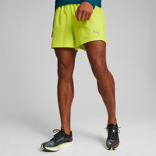 RUN VELOCITY ULTRAWEAVE 5" Men's Running Shorts, Lime Pow, large-ZAF