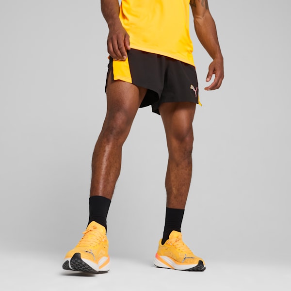 Shorts de running RUN ULTRAWEAVE 5" para hombre, PUMA Black-Sun Stream, large-ARG
