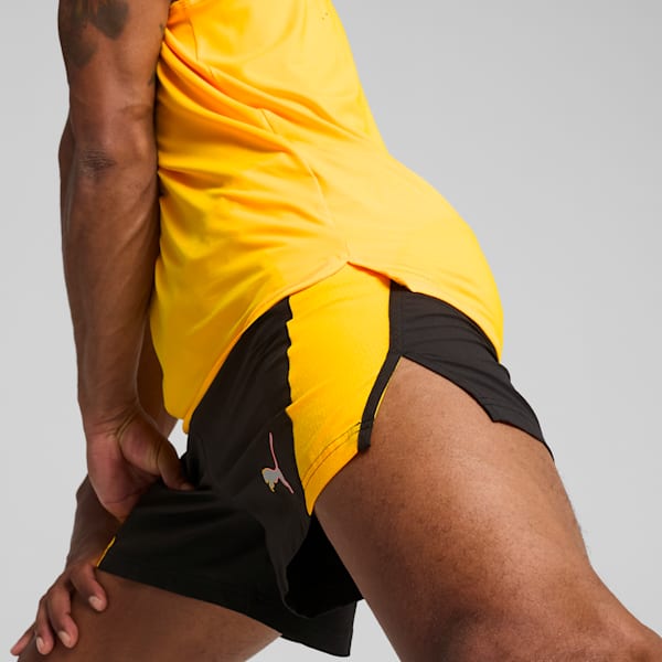 Shorts de running RUN ULTRAWEAVE 5" para hombre, PUMA Black-Sun Stream, large-ARG