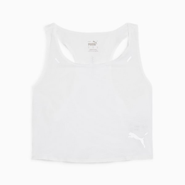Crop Top Run Ultraspun para mujer, PUMA White, large-ARG