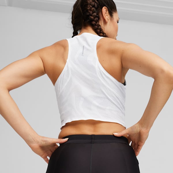Crop Top Run Ultraspun para mujer, PUMA White, large-ARG