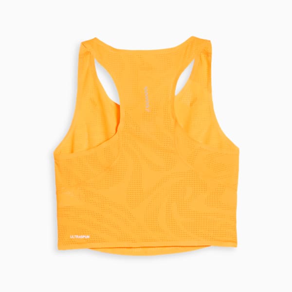 Crop Top Run Ultraspun para mujer, Sun Stream, large-ARG
