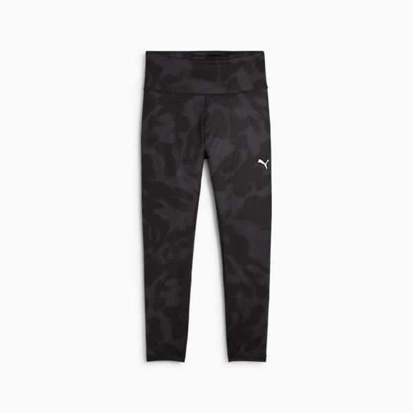 Train Fave Women's High Waisted 7/8 Training Tights, PUMA Black-Floral AOP, large-MEX