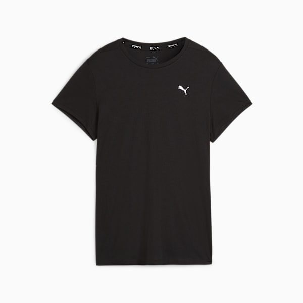 Run Fave Women's Running Tee, PUMA Black, large-MEX