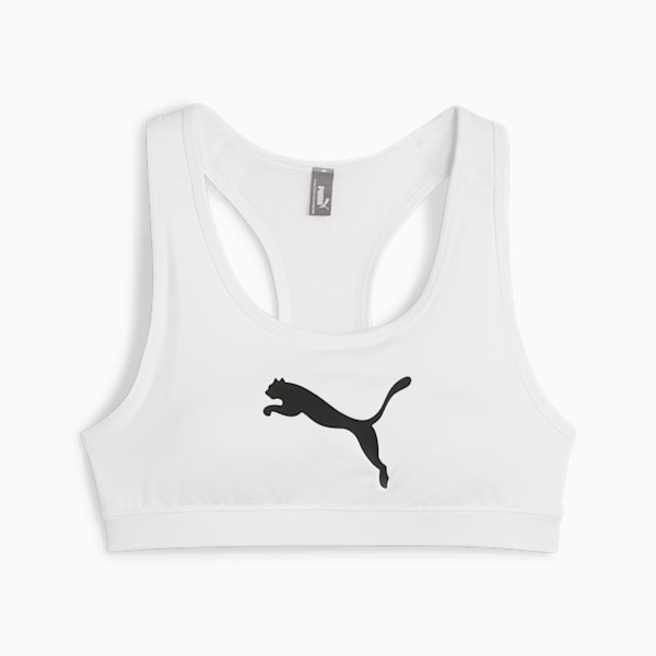 Top deportivo de entrenamiento 4KEEPS para mujer, PUMA White-Big Black Cat, large-ARG