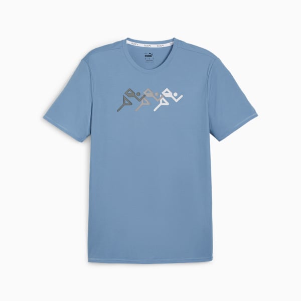 Remera CON GRÁFICOS DE MANGA CORTA PARA HOMBRE RUN FAVORITE, Zen Blue-Road2Paris, large-ARG