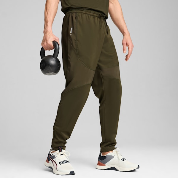 Panelled Tapered Jogger Men, Dark Olive, large-ZAF
