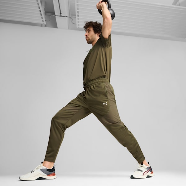 Pantalones angostos Panelled para hombre, Dark Olive, large-ARG