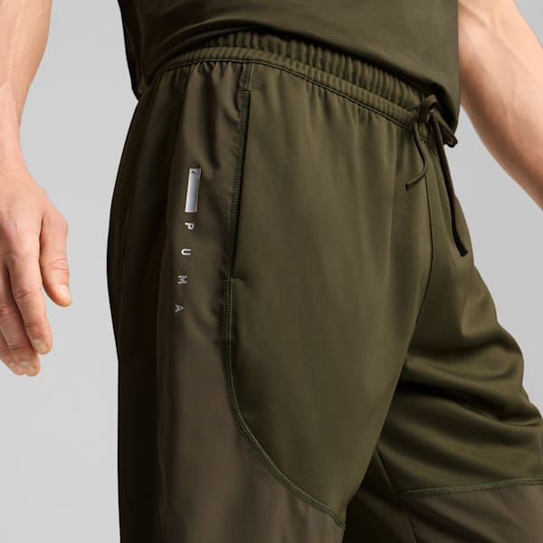 Pantalones angostos Panelled para hombre, Dark Olive, large-ARG
